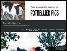 Tablet Screenshot of potbellypigs.com